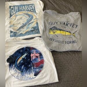 Guy Harvey Bundle of 3 Marine Life T-Shirts Cotton XXL Outdoors Fishing Ocean